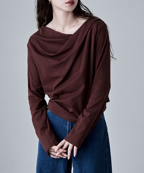 ドレープデザイン カジュアルトップス 38 ドレープデザイン カジュアルトップス 38 大きいサイズ ドレープ