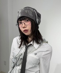 Never mind the XU / Chikashitsu+(lo[}Ch U GbNX[ / `JVcvX)́yNerd out XUzblack frame square glasses / yi[hAEgGbNX[zubNt[XNGAYKl(Kl)