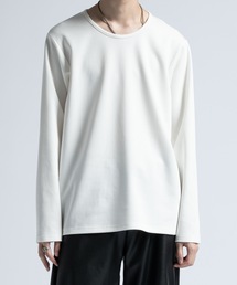 Casper John(LXp[W)Drape U-neck cut-sew/h[vUlbNJbg\[(TVc/Jbg\[)