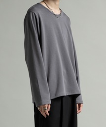 CASPER JOHN | Drape U-neck cut-sew/ドレープUネックカットソー(Tシャツ/カットソー)