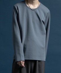 Casper John(LXp[W)Drape U-neck cut-sew/h[vUlbNJbg\[(TVc/Jbg\[)
