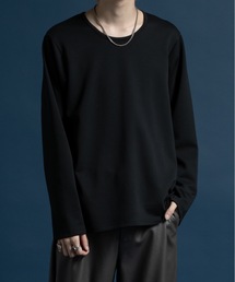 CASPER JOHN | Drape U-neck cut-sew/ドレープUネックカットソー(Tシャツ/カットソー)