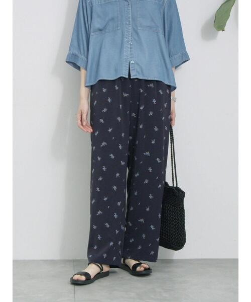 Samansa Mos2 blue（サマンサモスモスブルー）の「花柄イージーパンツ（その他パンツ・レディース・ネイビー/ブラック/ブラウン・F）」の21枚目の写真