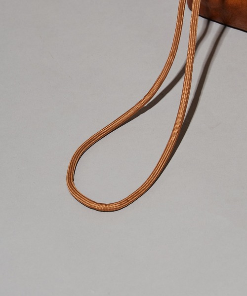 BLANK　（ブランク）の「faux leather bag / フェイクレザー バッグ（ショルダーバッグ・レディース・アイボリー/ブラウン・FREE）」の11枚目の写真