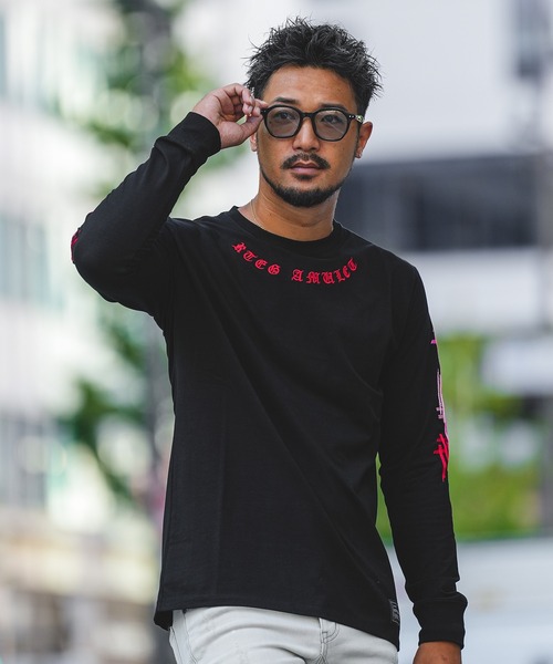 長袖Tシャツ ブラック　ロンT 早い者勝ち‼️ アダムスジャグラー adamsJUGGLER tシャツ スローアップロングティー メンズ