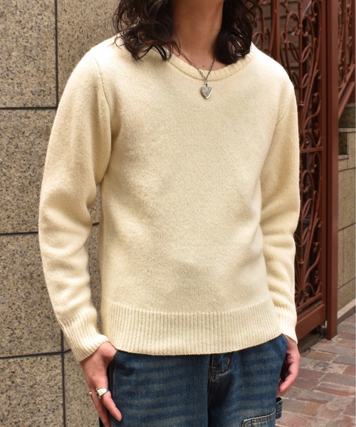 Noen(ノエン)の「ショートリブウールニット(ニット/セーター・メンズ・ホワイト/イエロー/ブラック/その他・MEDIUM/LARGE)」の2枚目の写真