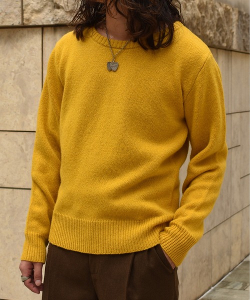 Noen(ノエン)の「ショートリブウールニット(ニット/セーター・メンズ・ホワイト/イエロー/ブラック/その他・MEDIUM/LARGE)」の4枚目の写真