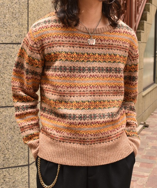 Noen(ノエン)の「ショートリブウールニット(ニット/セーター・メンズ・ホワイト/イエロー/ブラック/その他・MEDIUM/LARGE)」の1枚目の写真