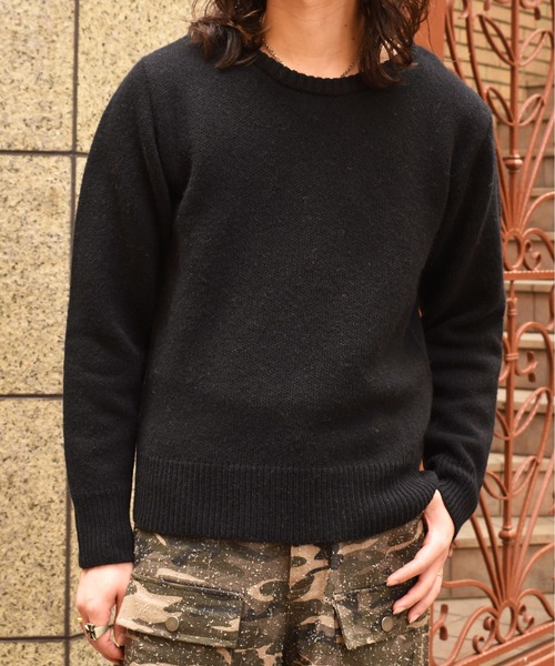 Noen(ノエン)の「ショートリブウールニット(ニット/セーター・メンズ・ホワイト/イエロー/ブラック/その他・MEDIUM/LARGE)」の3枚目の写真