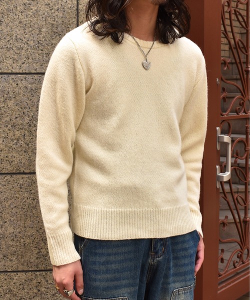 Noen(ノエン)の「ショートリブウールニット(ニット/セーター・メンズ・ホワイト/イエロー/ブラック/その他・MEDIUM/LARGE)」の9枚目の写真