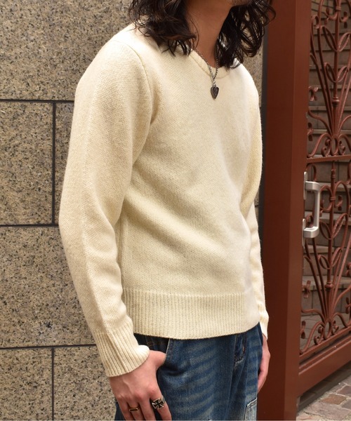 Noen(ノエン)の「ショートリブウールニット(ニット/セーター・メンズ・ホワイト/イエロー/ブラック/その他・MEDIUM/LARGE)」の10枚目の写真