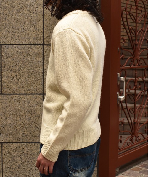 Noen(ノエン)の「ショートリブウールニット(ニット/セーター・メンズ・ホワイト/イエロー/ブラック/その他・MEDIUM/LARGE)」の12枚目の写真