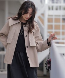 クミキョク　トレンチコート クミキョク チイサイサイズ 組曲 S ライトビーバー トレンチ