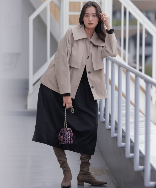 【タグ付き未使用品】クミキョク　トレンチコート　ライトブルー　大きいサイズ　6 ビッグカラーライト トレンチコート（トレンチコート）｜組曲