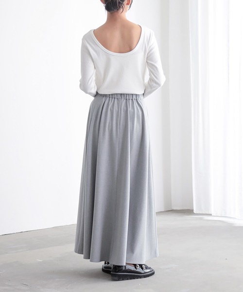 for/c（フォーシー）の「[セットアップ対応]きれいめはっ水タックフレアスカート【サスティナブル】（スカート・レディース・ブラック/チャコールグレー/グレー/ライトグレー・L/M）」の12枚目の写真