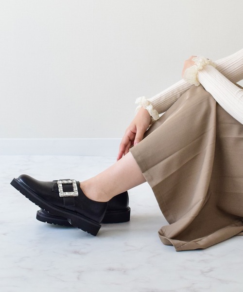 Bridget Birkin（ブリジットバーキン）の「【Bridget Birkin】スクエアサイドビジューローファー(551650)（ローファー・レディース・ブラック系その他/ブラック・23/23.5/24/24.5/22.5）」の9枚目の写真