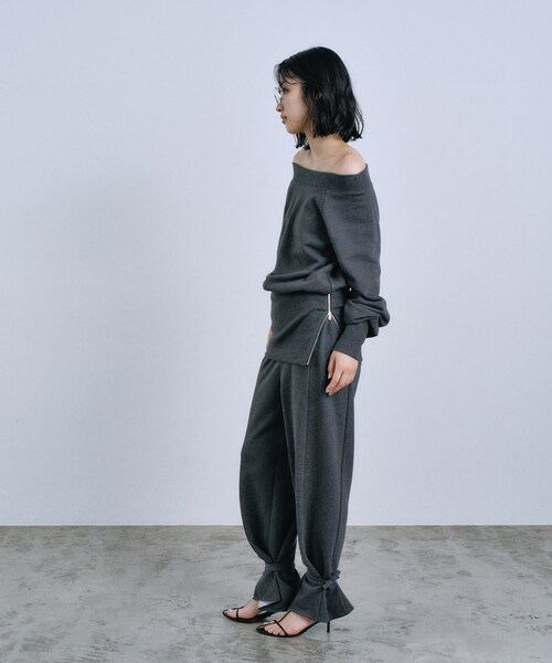 ribbon sweat pants（その他パンツ）｜CODE A（コードエー）の