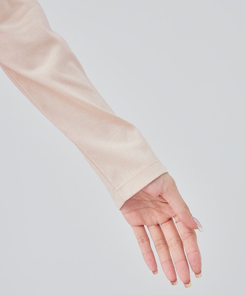 SUWDEE（スーディー）の「bijou switching tops（Tシャツ/カットソー・レディース・グレイッシュベージュ/ブラック/ホワイト・S）」の11枚目の写真