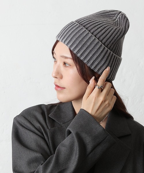 セール】ピグメント加工ニットキャップ（ニットキャップ/ビーニー