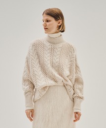 定価4万円■A D A N気持ちいい服 モヘア混切替ニット フォグニット」「Fog knit」Ataraxiaアタラクシア | マドリガル