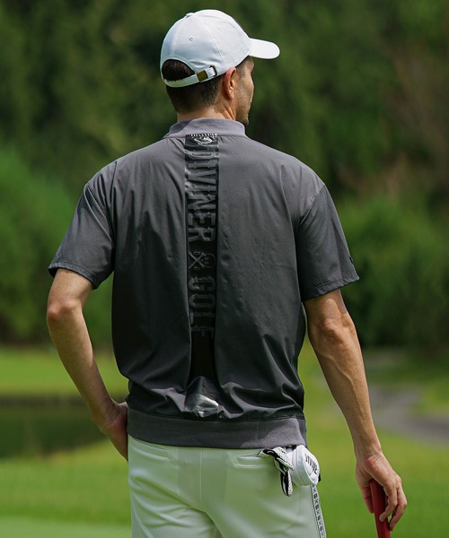 DIVINER GOLF】シャカピステリブ半袖モックネック Tシャツ メンズ