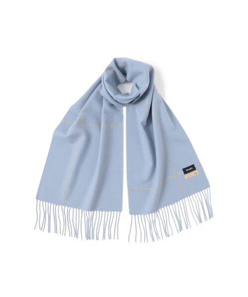 BEAMS(ビームス)の「ウィンドウペンチェック アルパカ マフラー(マフラー・メンズ・サックスブルー/ブラック・ONE SIZE)」の2枚目の写真