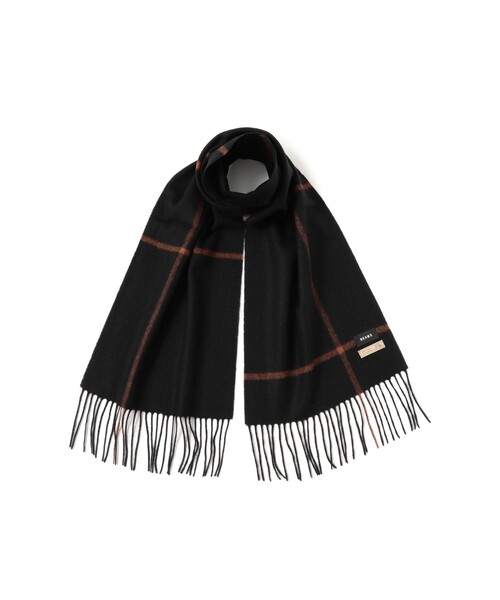 BEAMS(ビームス)の「ウィンドウペンチェック アルパカ マフラー(マフラー・メンズ・サックスブルー/ブラック・ONE SIZE)」の1枚目の写真