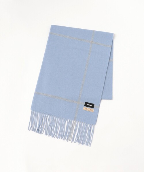 BEAMS(ビームス)の「ウィンドウペンチェック アルパカ マフラー(マフラー・メンズ・サックスブルー/ブラック・ONE SIZE)」の5枚目の写真