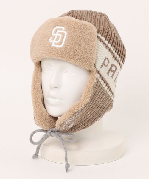 NEW ERA（ニューエラ）の「NEW ERA/ニューエラ ニットキャップ MLB/NEWERA ニット トラッパー 14669983/14669984/14669985/14669986（ニットキャップ/ビーニー・メンズ・ベージュ/ブラック系その他/ブラック系その他2/ライトブルー・FREE）」の11枚目の写真