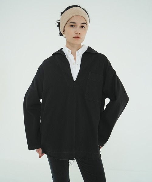 DENIM OVER SKIPPER SHIRTS（シャツ/ブラウス）｜CLANE（クラネ）の