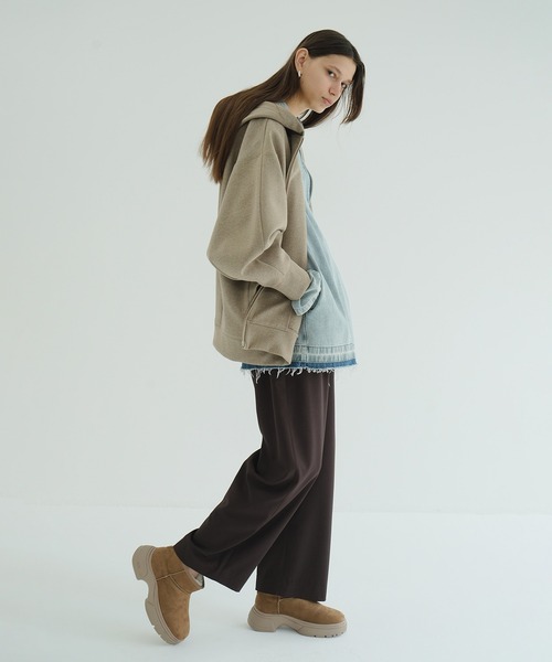 CLANE(クラネ)の「DENIM OVER SKIPPER SHIRTS(シャツ/ブラウス・レディース・ブルー/ブラック・F)」の6枚目の写真