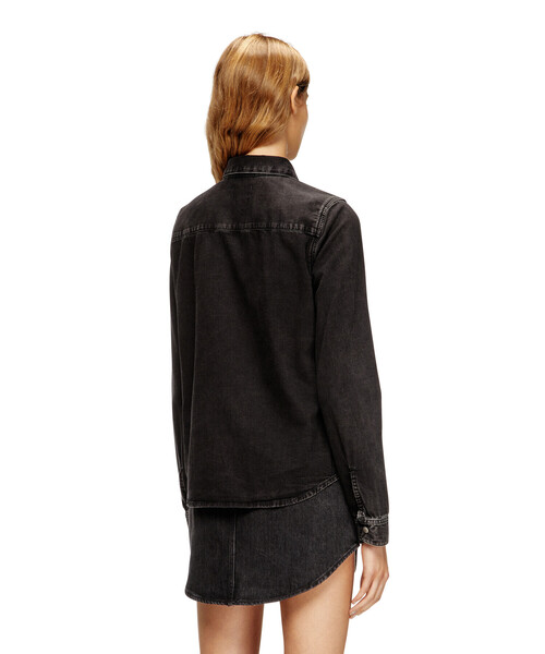 DIESEL(ディーゼル)の「ウィメンズ デニムシャツ DE-EAZY(シャツ/ブラウス・レディース・ブラック・X-SMALL/SMALL/MEDIUM/LARGE)」の4枚目の写真
