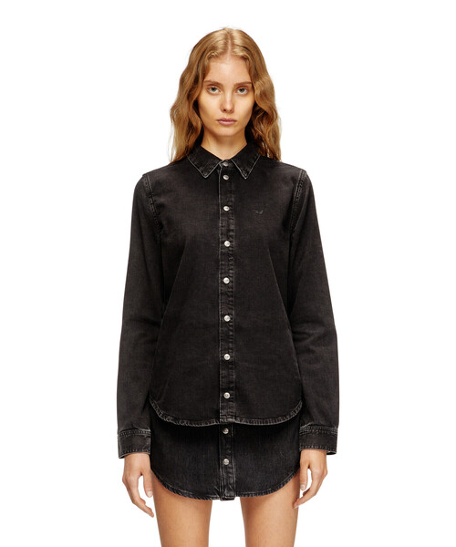 DIESEL(ディーゼル)の「ウィメンズ デニムシャツ DE-EAZY(シャツ/ブラウス・レディース・ブラック・X-SMALL/SMALL/MEDIUM/LARGE)」の5枚目の写真