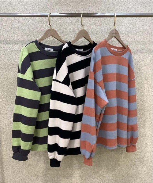 WEGO(ウィゴー)の「WEGO/バイカラーボーダーオーバーサイズロンT/トップス(Tシャツ/カットソー・レディース・その他3/その他2/その他1・LARGE/MEDIUM)」の4枚目の写真