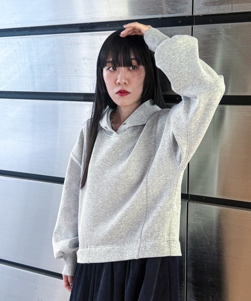 niko and...（ニコアンド）の「【MODE NORM CORE】フーディドッキングワンピース（ワンピース・レディース・グレー/ブラック/チャコール・LARGE/MEDIUM）」の8枚目の写真