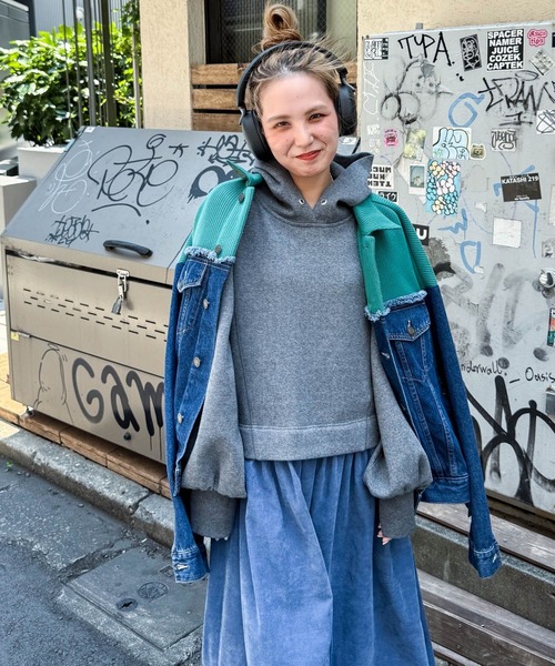 niko and...（ニコアンド）の「【MODE NORM CORE】フーディドッキングワンピース（ワンピース・レディース・グレー/ブラック/チャコール・LARGE/MEDIUM）」の15枚目の写真