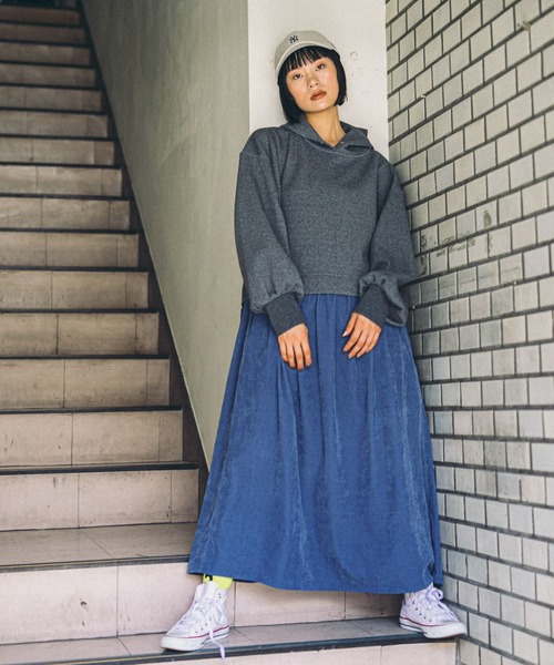 新品 ニコアンド【MODE NORM CORE】フーディドッキングワンピース セール】【MODE NORM CORE】フーディドッキングワンピース（ワンピース