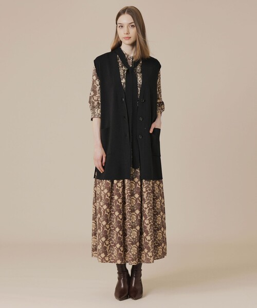 MACKINTOSH LONDON（マッキントッシュ ロンドン）の「クリアニットジレ（ベスト・レディース・ブラック/パープル系その他4/ベージュ・38）」の10枚目の写真