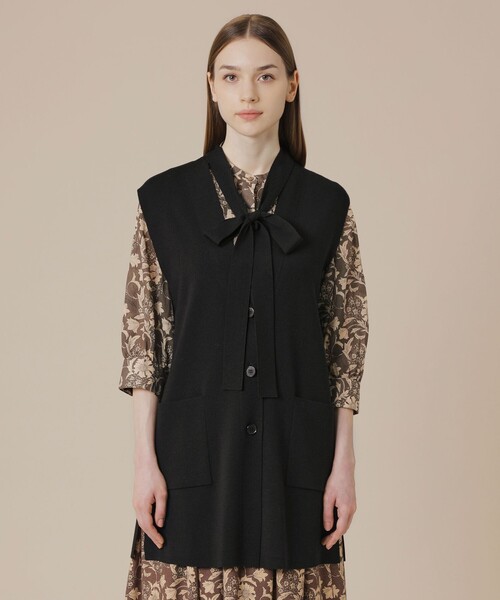 MACKINTOSH LONDON（マッキントッシュ ロンドン）の「クリアニットジレ（ベスト・レディース・ブラック/パープル系その他4/ベージュ・38）」の7枚目の写真