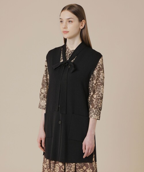 MACKINTOSH LONDON（マッキントッシュ ロンドン）の「クリアニットジレ（ベスト・レディース・ブラック/パープル系その他4/ベージュ・38）」の6枚目の写真