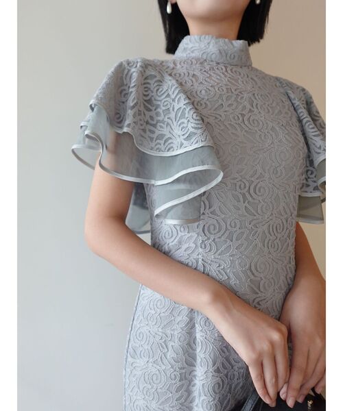 LAGUNAMOON（ラグナムーン）の「LADYレースマーメイドドレス 結婚式 お呼ばれ（ドレス・レディース・ブラック/ライトブルー・SMALL/MEDIUM）」の4枚目の写真