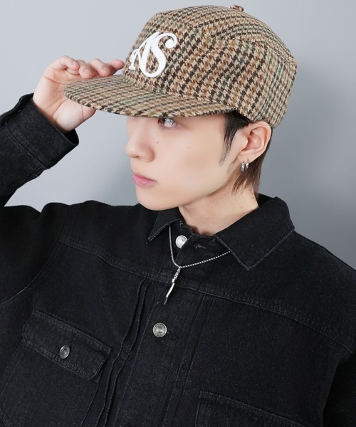 SPINNS(スピンズ)の「ピルボックスワークキャップ/ワンポイント刺繍/チェック柄・レオパード柄/ユニセックス(キャップ・メンズ・その他/レオパード・ONESIZE)」の14枚目の写真