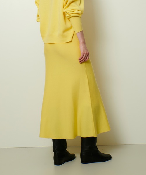 allureville(アルアバイル)の「ウールWフェイスナローマーメイドスカート(スカート・レディース・ミント/ダークブラウン/オフホワイト/ライトイエロー/グレー系その他/ネイビー・2)」の8枚目の写真