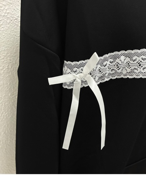 PRIVATE BEACH(プライベートビーチ)の「レースリボン付きオーバーサイズスウェットトレーナー(スウェット・レディース・グレー/ブラック・S/M/L)」の10枚目の写真