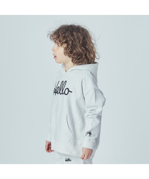 Smoothy(スムージー)の「Smoothy HELLO parka / スムージー ハローパーカー(パーカー・キッズ・ネイビー/グレー系その他/ヘザーグレー・LARGE/X-LARGE/MEDIUM)」の1枚目の写真