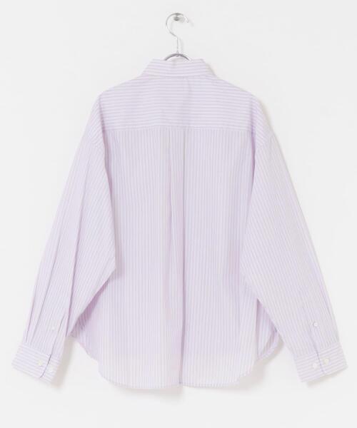 GYMPHLEX（ジムフレックス）の「GYMPHLEX　SHORT BUTTON DOWN SHIRTS LONG-SLEEVE（シャツ/ブラウス・レディース・ベージュ系その他/ピンク系その他・14）」の8枚目の写真