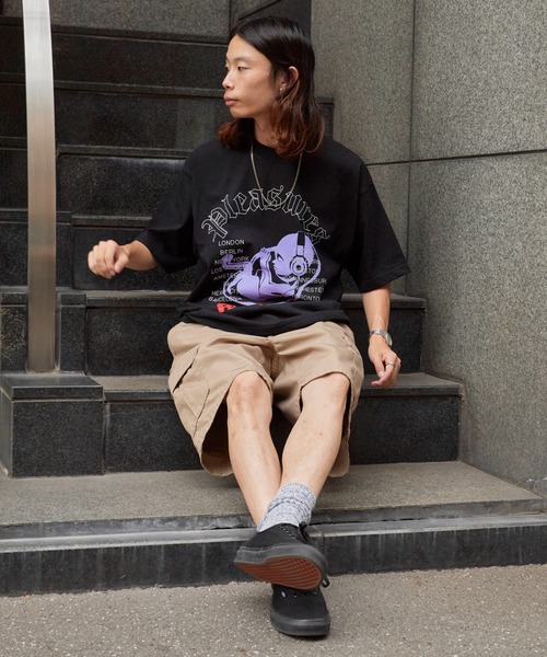 PLEASURES(プレジャー)の「PLEASURES/プレジャーズ HEADPHONE T-SHIRT Tシャツ(Tシャツ/カットソー・メンズ・ブラック・L/XL/M)」の7枚目の写真