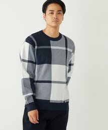 SHIPS Colors:〈洗濯機可能〉モチフワ 総柄 ニット◇