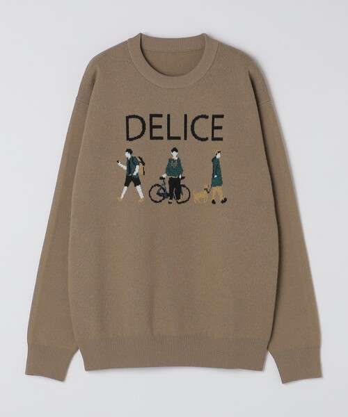 セール】SHIPS Colors:〈洗濯機可能〉モチフワ 総柄 ニット◇（ニット