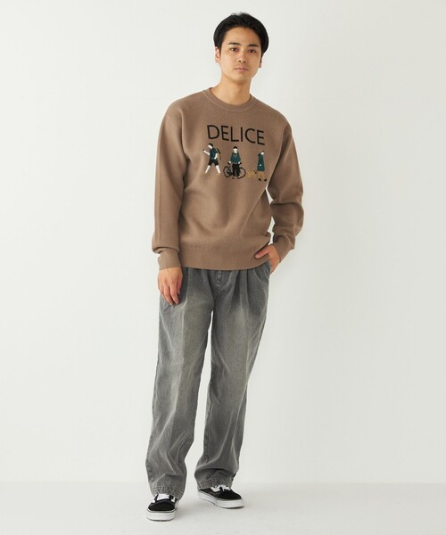 SHIPS Colors（シップス カラーズ）の「SHIPS Colors:〈洗濯機可能〉モチフワ 総柄 ニット◇（ニット/セーター・メンズ・ライトホワイト/ブラック/グリーン/ブラウン/オフホワイト/ネイビー・X-LARGE/LARGE/MEDIUM）」の8枚目の写真